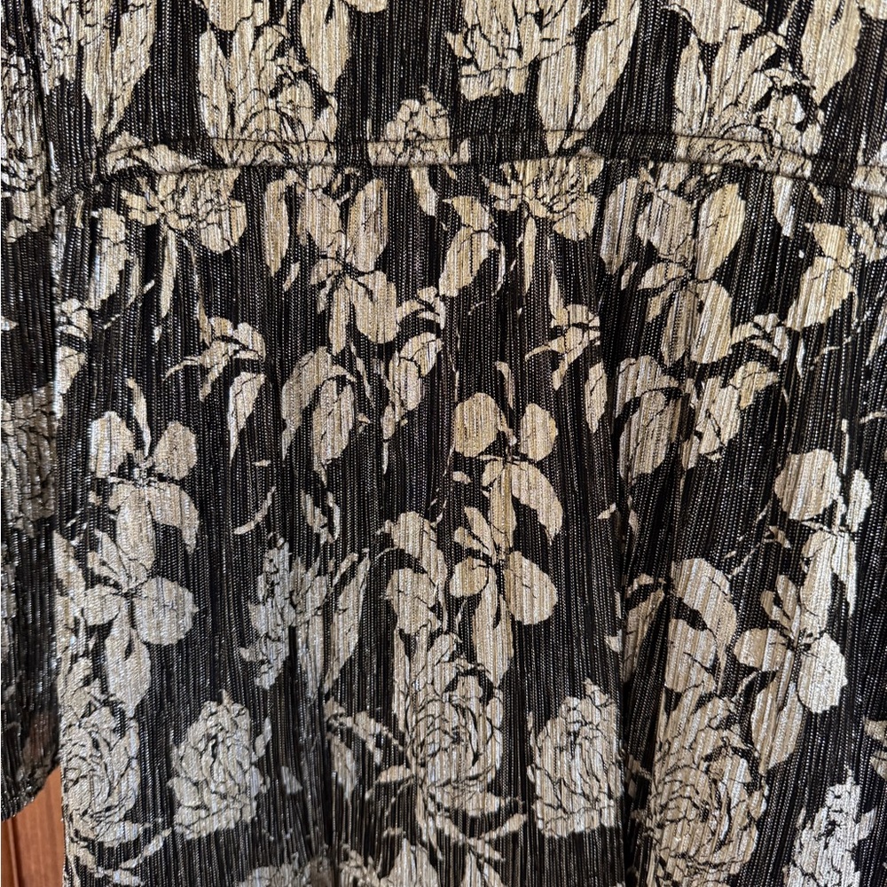Soft Surroundings Black and Gold Floral Dress - Picture 5 of 11
